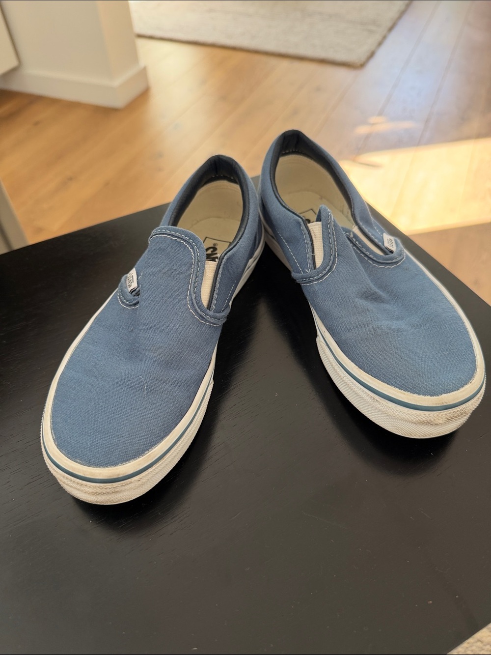 Vans Slip-On Canvas Loafers in Blue